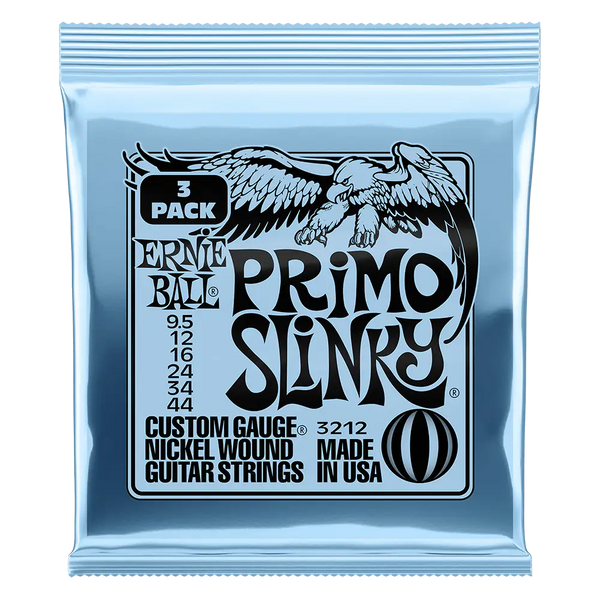 Ernie Ball Primo Slinky 3212 Guitar Strings 9.5-44 - 3 Pack - MusicStreet
