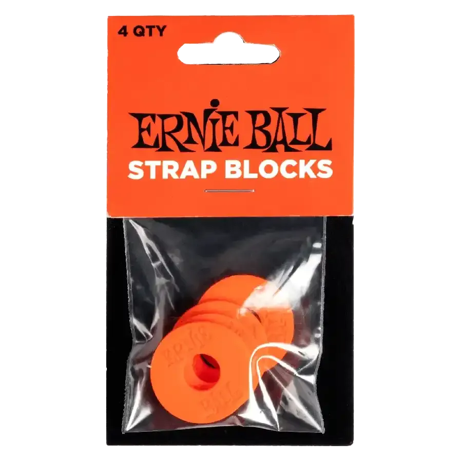 Ernie Ball Strap Blocks Red - MusicStreet