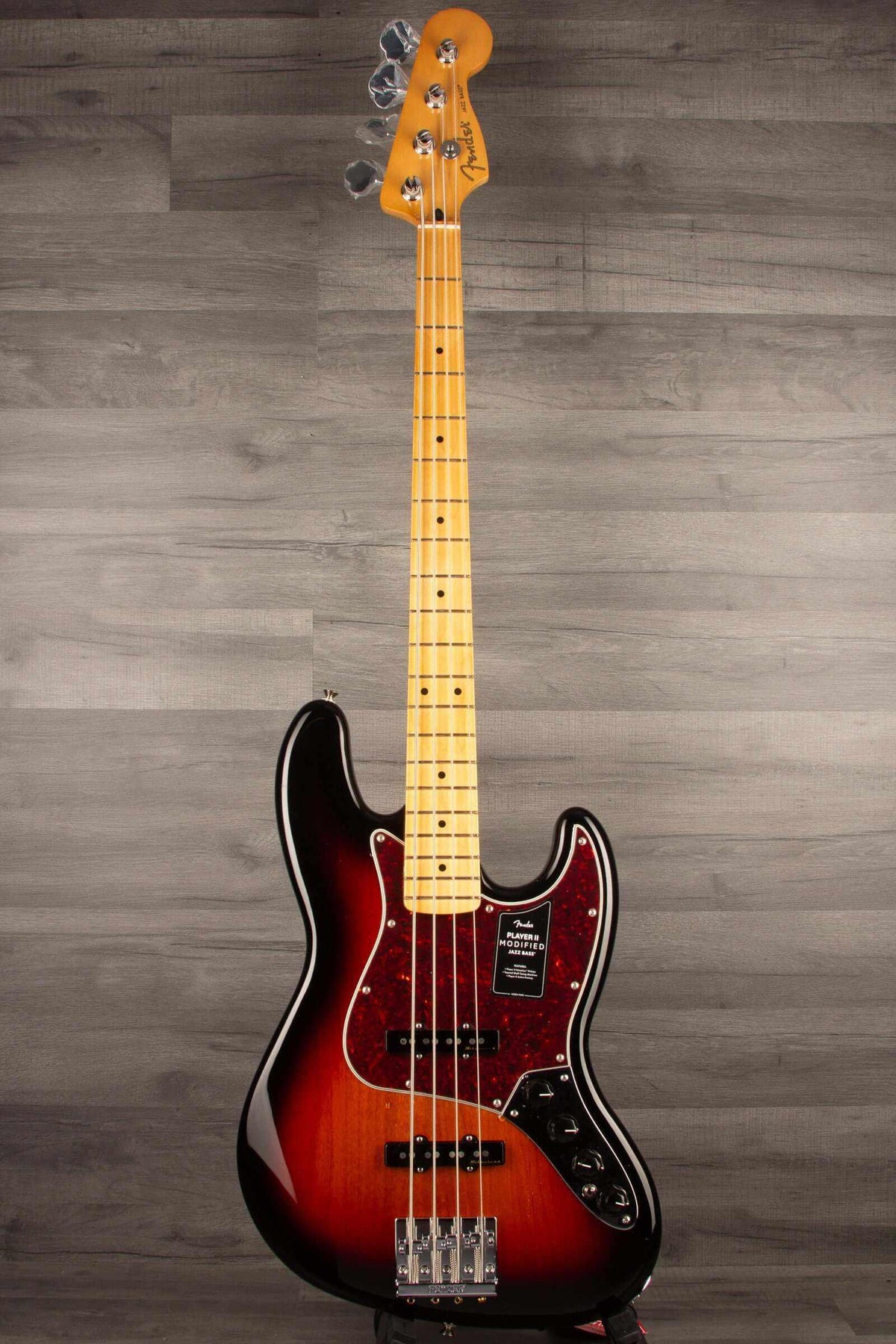 Fender Player II Modified Active Jazz Bass®, Maple Fingerboard, 3 Tone Sunburst - MusicStreet