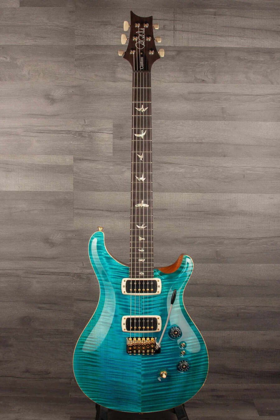 PRS Custom 24/08 Electric Guitar - Carroll Blue 10 Top s#0382751