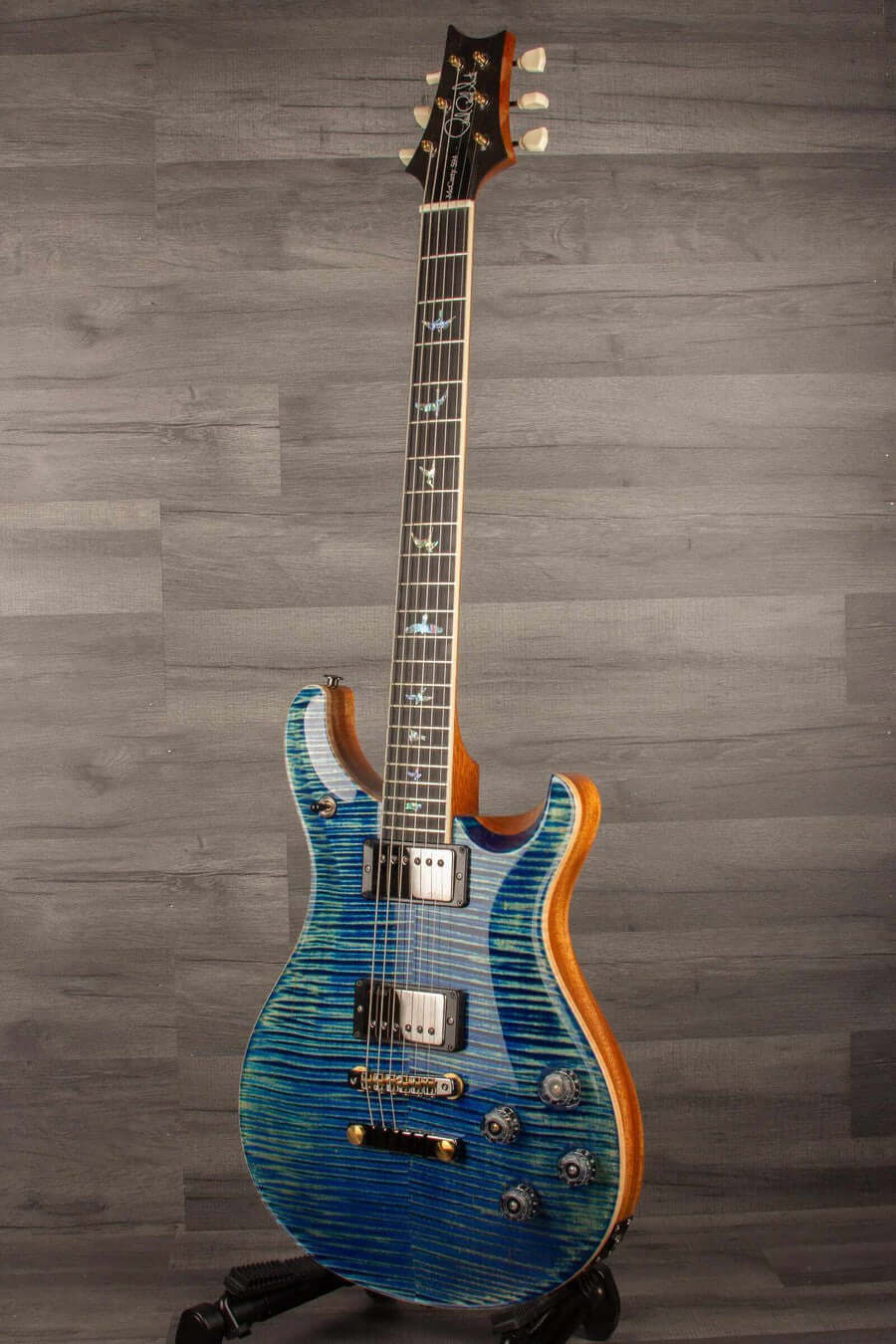 PRS McCarty 594 Wood Library Electric Guitar - River Blue Natural back s#0381543