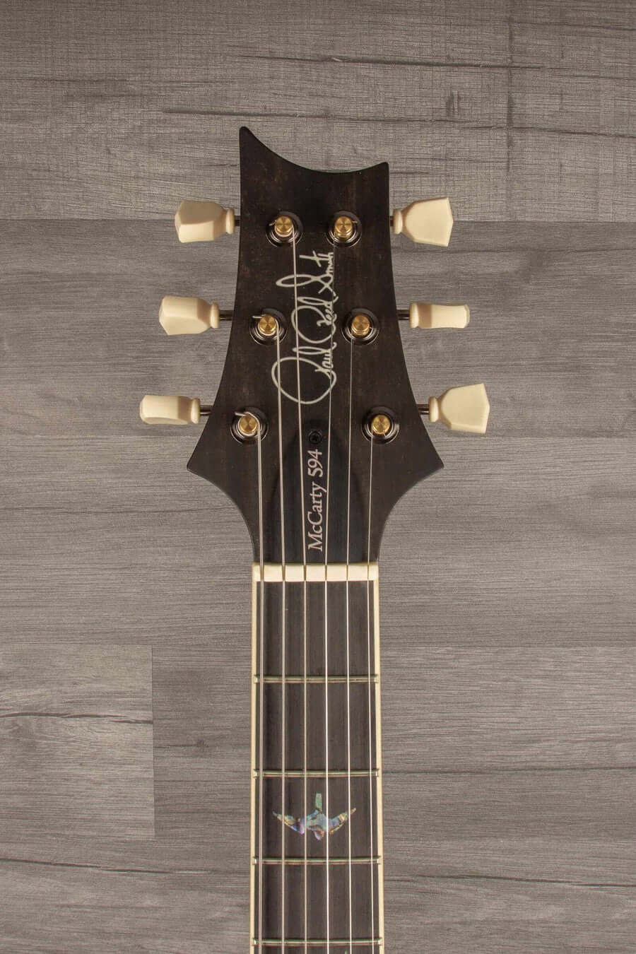 PRS McCarty 594 Wood Library Electric Guitar - River Blue Natural back s#0381543