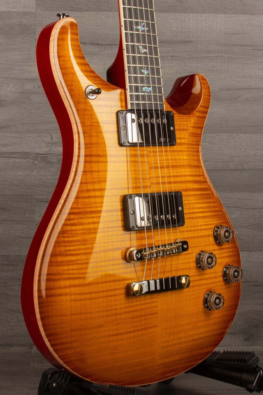 PRS McCarty 594 Wood Library Electric Guitar - McCarty Sunburst, Natural Back s#0381538