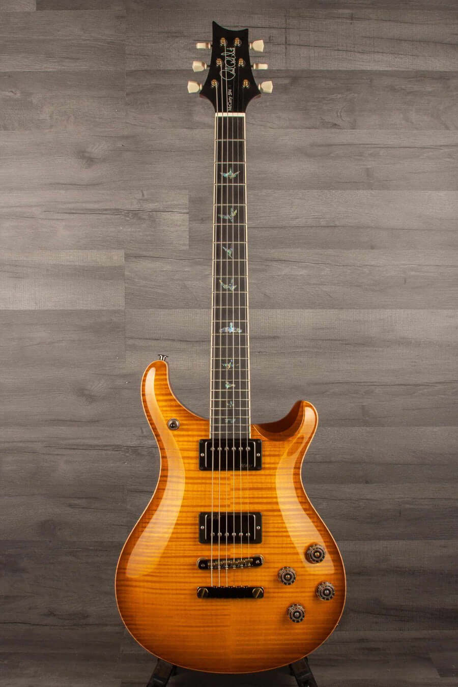 PRS McCarty 594 Wood Library Electric Guitar - McCarty Sunburst, Natural Back s#0381538