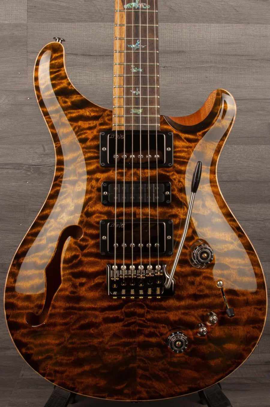 PRS Wood Special Semi Hollow Quilt Electric Guitar - Yellow Tiger s#0379114