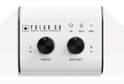 Blackstar Polar Go mobile audio interface showing input and output controls for portable audio recording.