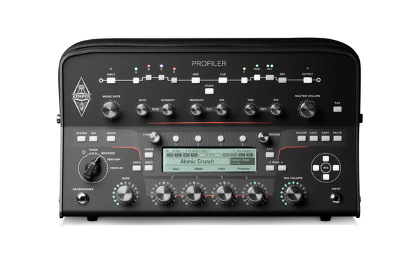 Kemper Profiler Head Guitar Amp MKII showcasing its controls and display for advanced tonal solutions.