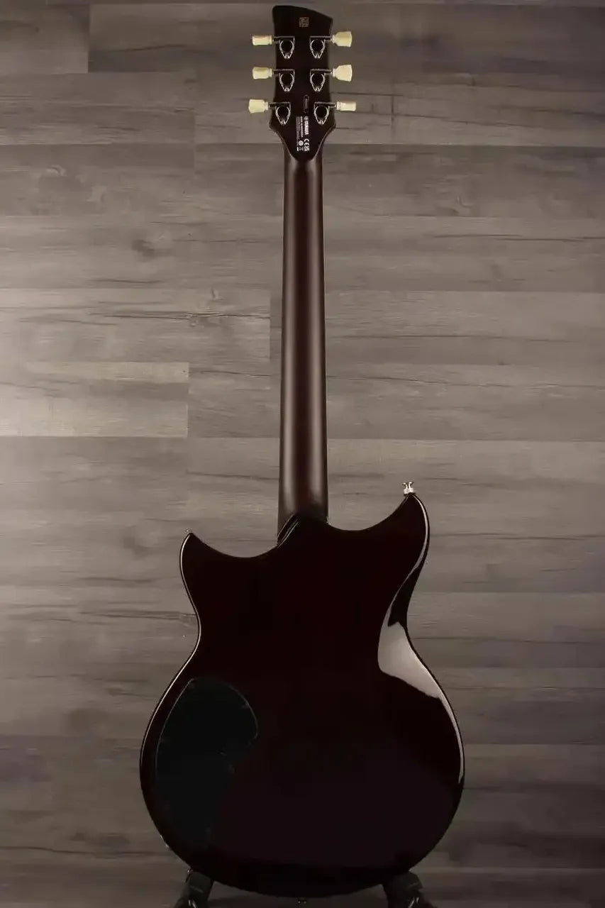 Yamaha RSS02T Revstar - Vintage White guitar back view showcasing its smooth body design and neck.