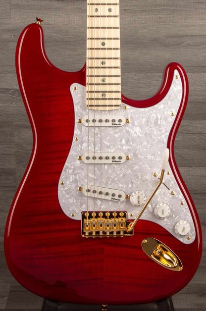 Fender Richie Kotzen Stratocaster® Electric Guitar, Maple Fingerboard - Transparent Red Burst (Japanese)