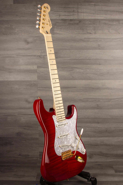 Fender Richie Kotzen Stratocaster® Electric Guitar, Maple Fingerboard - Transparent Red Burst (Japanese)