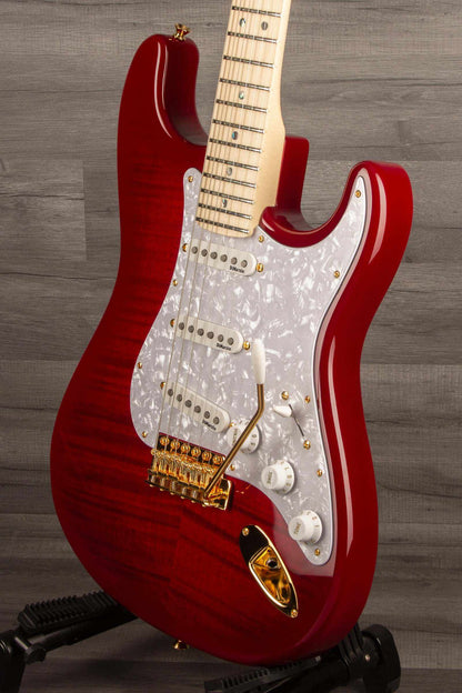 Fender Richie Kotzen Stratocaster® Electric Guitar, Maple Fingerboard - Transparent Red Burst (Japanese)