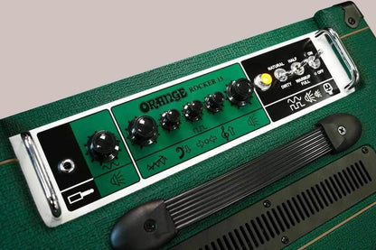 Orange Ltd edition- Rocker 15 1x10 Guitar Combo british racing green control panel and knobs
