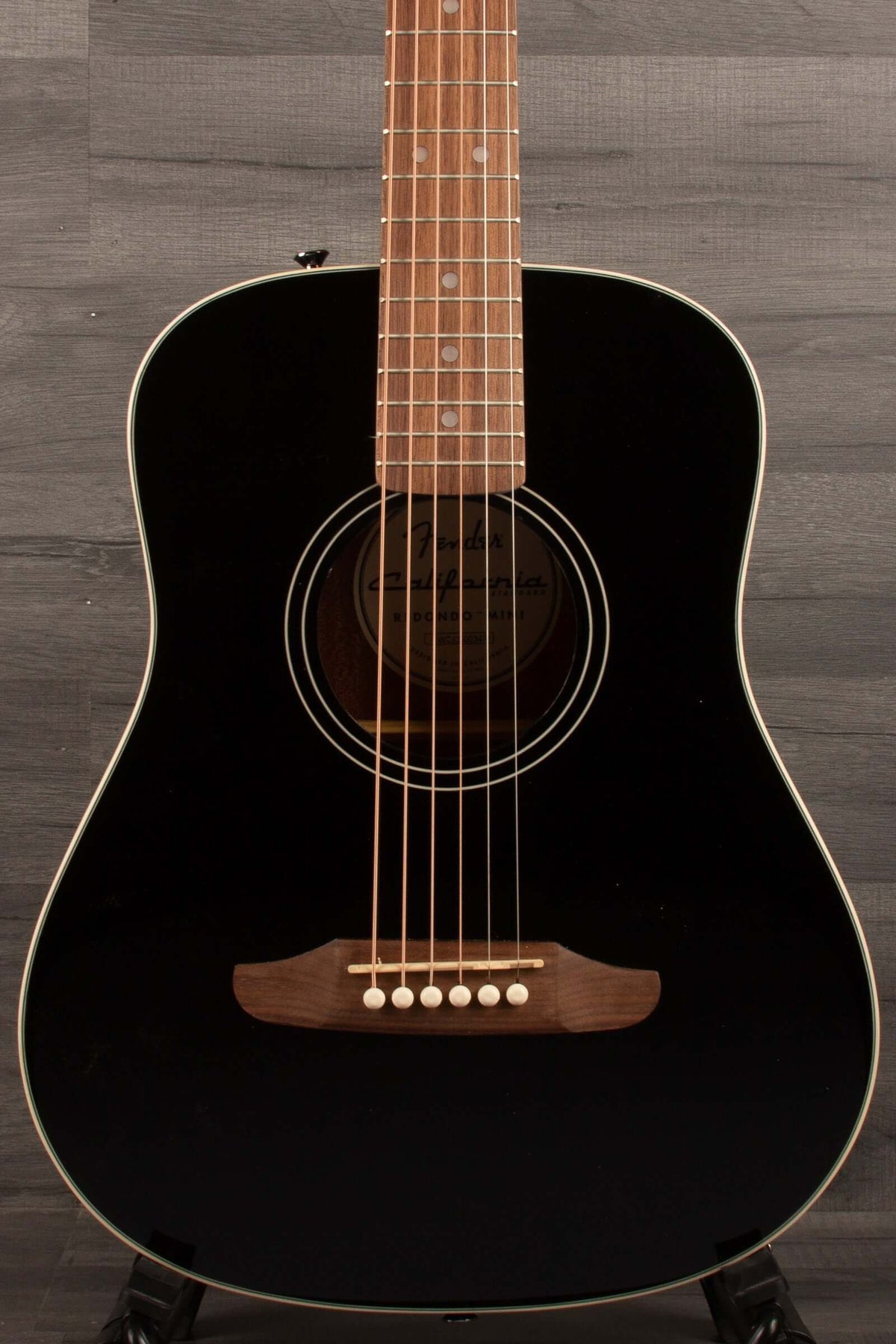 Fender California Standard Redondo™ Mini with Bag, Spruce Top, Black - MusicStreet