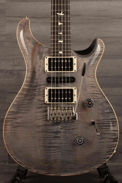 PRS CE 24 2025 Faded Grey Black elegant electric guitar with versatile tonal options.