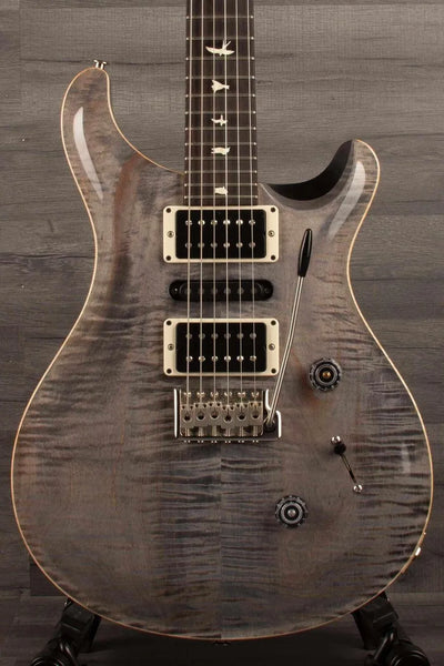 PRS CE 24 2025 Faded Grey Black elegant electric guitar with versatile tonal options.