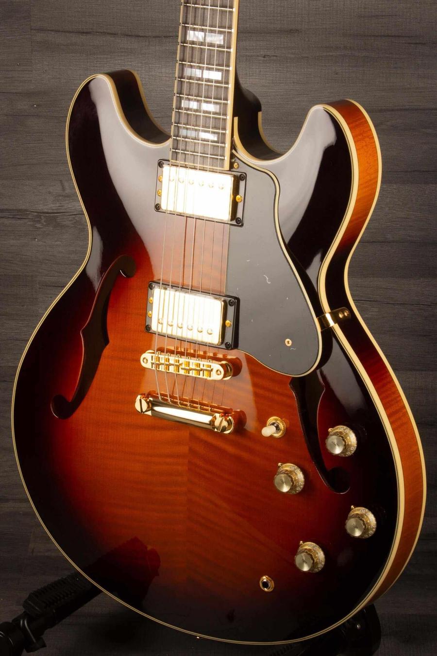 Yamaha SA2200 Semi Hollow Electric Guitar - Brown Sunburst s# - MusicStreet