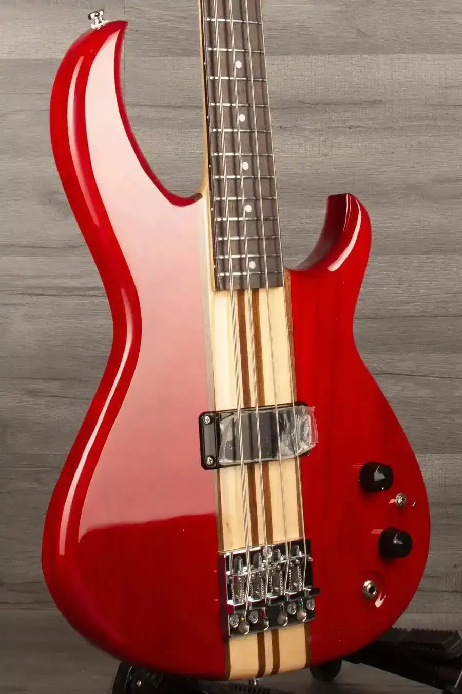 Aria SB-700 Bass Guitar - Paduak Red
