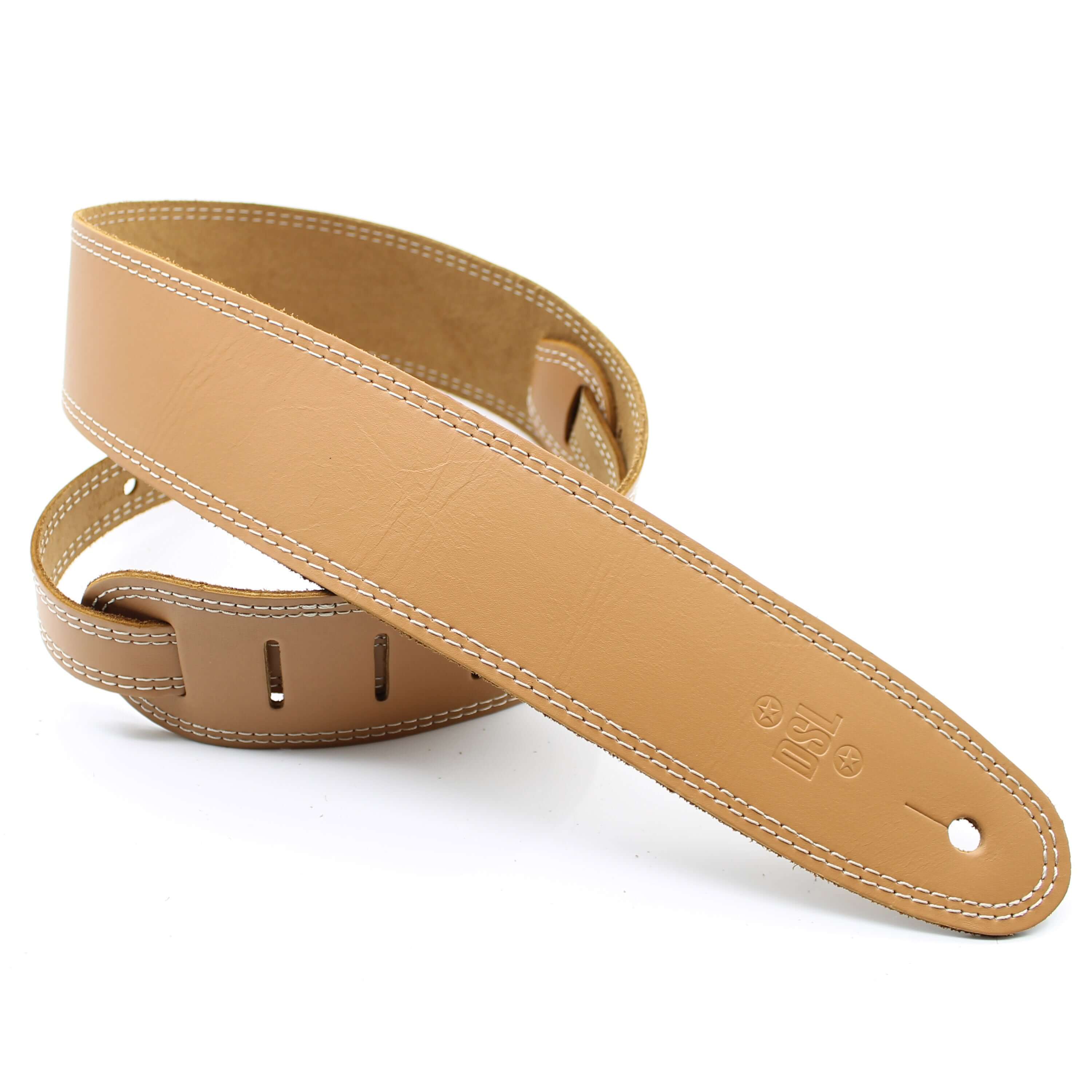 Dsl 2.5″ Single Ply Tan/White Stitch