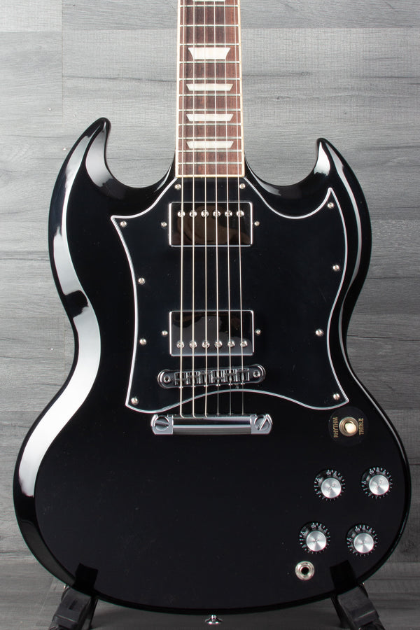 Gibson SG Standard Guitar - Ebony Finish for Enhanced Sound Quality