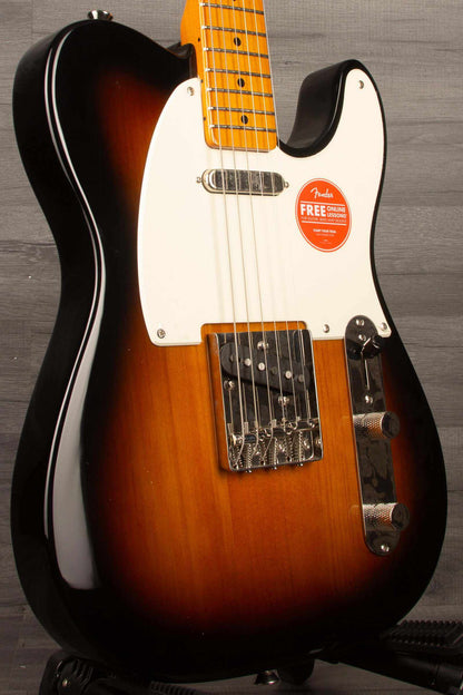 Squier FSR Classic Vibe '50s Telecaster® Electric Guitar, Maple Fingerboard, Parchment Pickguard, 2-Color Sunburst
