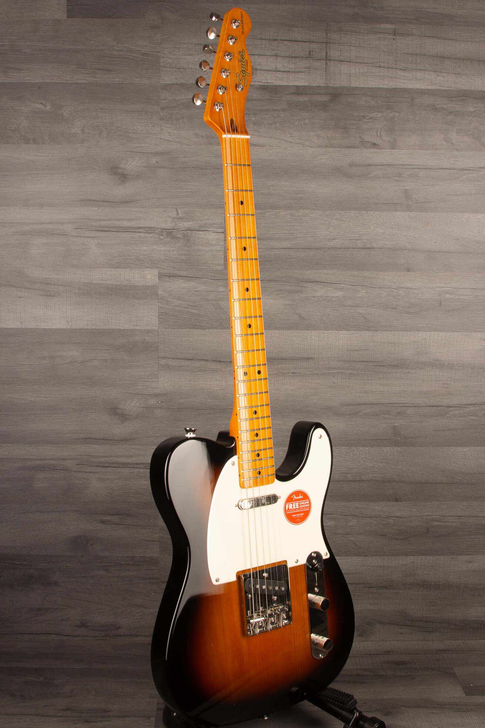 Squier FSR Classic Vibe '50s Telecaster® Electric Guitar, Maple Fingerboard, Parchment Pickguard, 2-Color Sunburst
