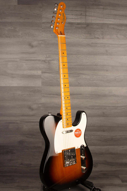 Squier FSR Classic Vibe '50s Telecaster® Electric Guitar, Maple Fingerboard, Parchment Pickguard, 2-Color Sunburst