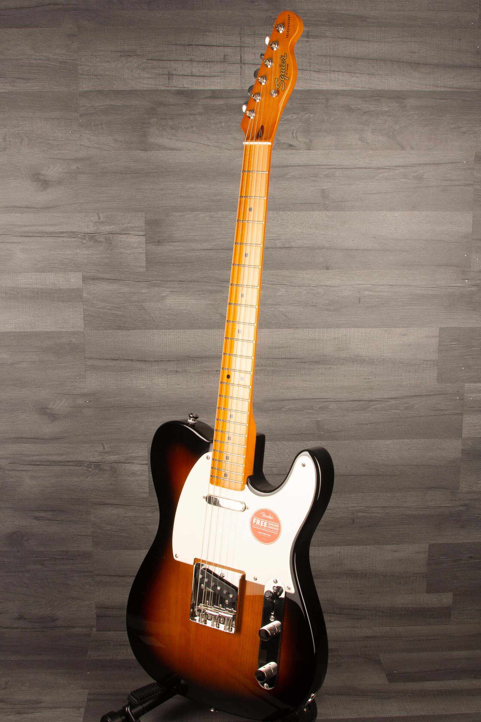 Squier FSR Classic Vibe '50s Telecaster® Electric Guitar, Maple Fingerboard, Parchment Pickguard, 2-Color Sunburst