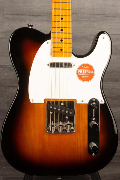 Squier FSR Classic Vibe '50s Telecaster® Electric Guitar, Maple Fingerboard, Parchment Pickguard, 2-Color Sunburst
