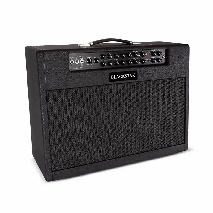 Blackstar Guitar Amplifier - St James 6L6 100W 212 Combo shown in black, featuring controls and speaker grille.