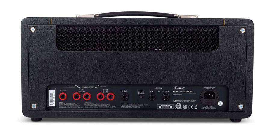 Back view of USED Marshall ST20H 20w Guitar Amp Head, featuring input/output ports and sleek design.