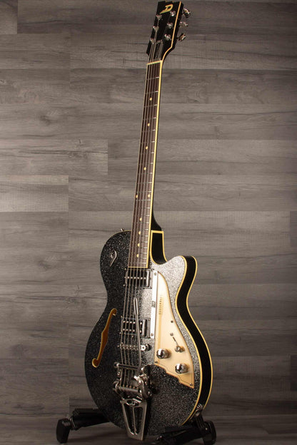Duesenberg Starplayer TV Electric Guitar - Black Sparkle (With Hard Case)