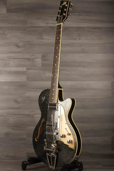 Duesenberg Starplayer TV Electric Guitar - Black Sparkle (With Hard Case)