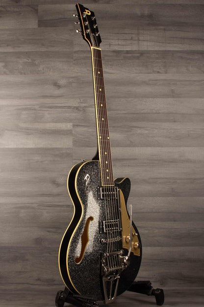 Duesenberg Starplayer TV Electric Guitar - Black Sparkle (With Hard Case)