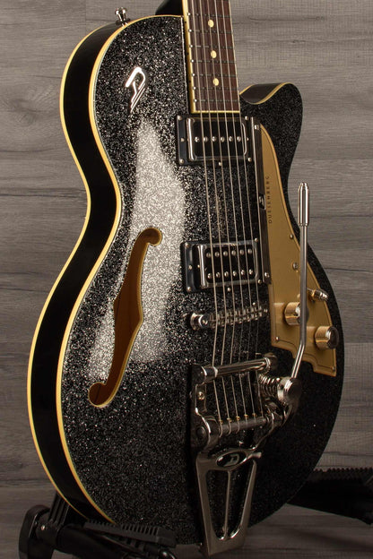 Duesenberg Starplayer TV Electric Guitar - Black Sparkle (With Hard Case)