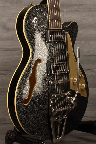 Duesenberg Starplayer TV Electric Guitar - Black Sparkle (With Hard Case)