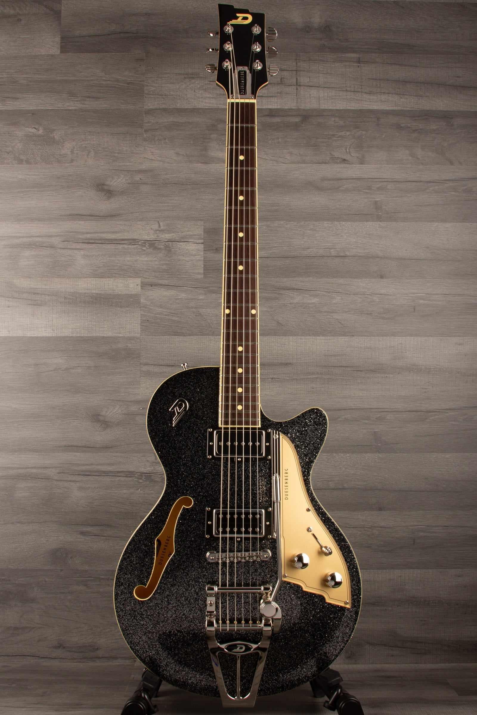 Duesenberg Starplayer TV Electric Guitar - Black Sparkle (With Hard Case)