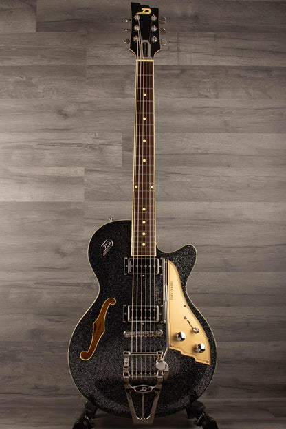 Duesenberg Starplayer TV Electric Guitar - Black Sparkle (With Hard Case)