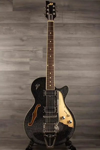 Duesenberg Starplayer TV Electric Guitar - Black Sparkle (With Hard Case)