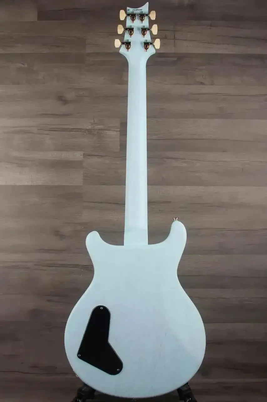 PRS - S2 Mira 594 Satin Cloudburst back view showing neck and body design.