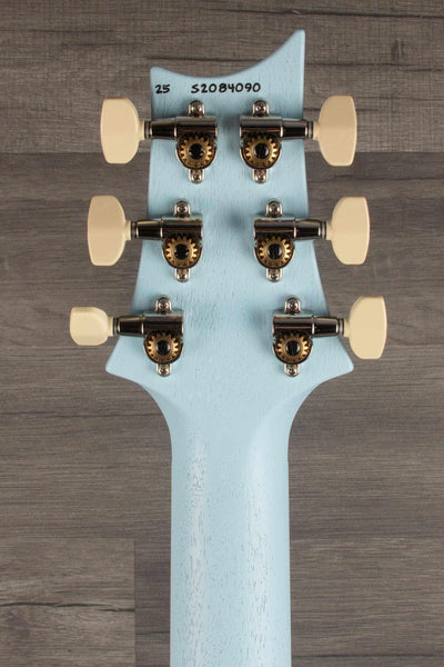 PRS - S2 Mira 594 Satin Cloudburst guitar headstock showing tuning pegs and unique finish.