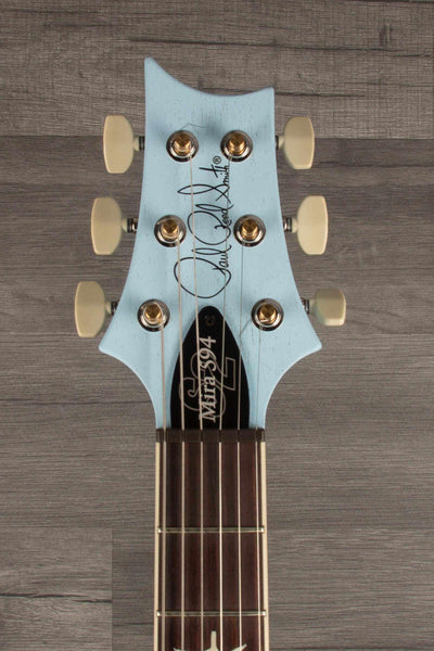 PRS - S2 Mira 594 Satin Cloudburst guitar headstock with signature and tuning pegs