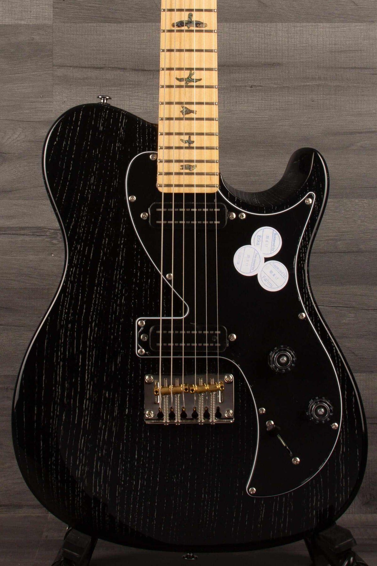 PRS SE NF53 Electric Guitar, Black Doghair Finish with Narrowfield pickups and sleek design.