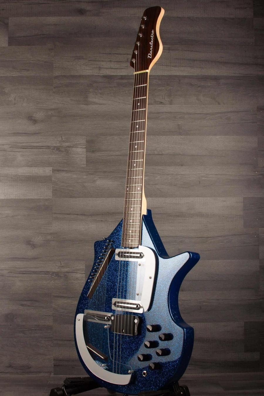 Danelectro Large Sitar Blue metal flake - MusicStreet