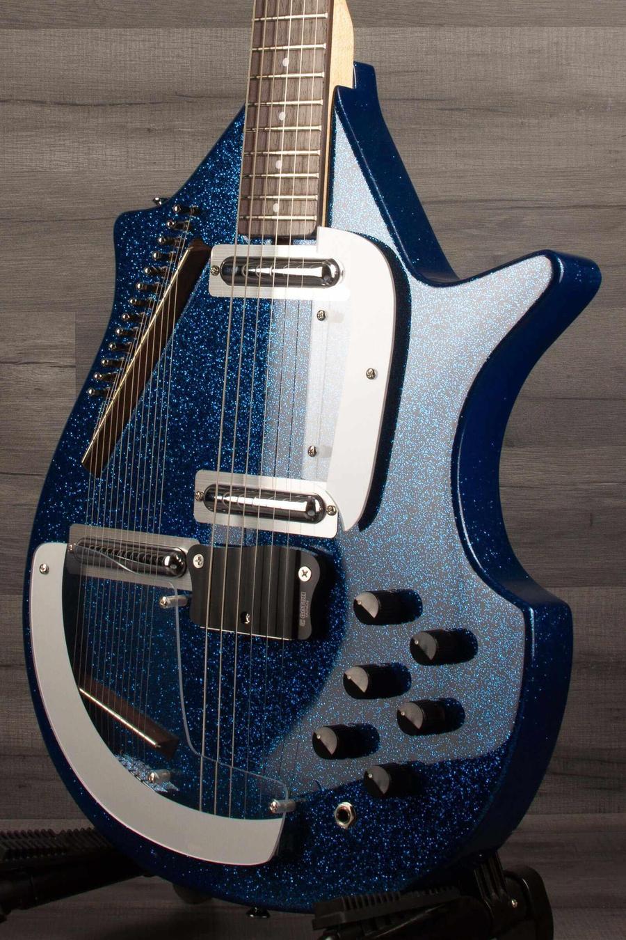 Danelectro Large Sitar Blue metal flake - MusicStreet