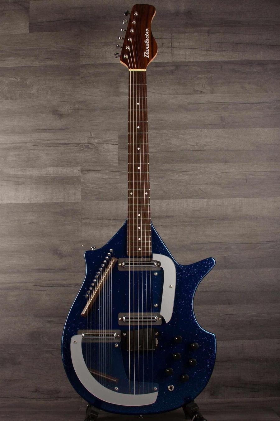 Danelectro Large Sitar Blue metal flake - MusicStreet
