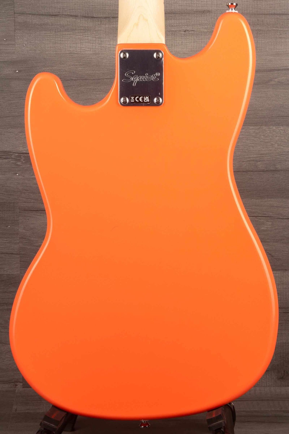 Squier Sonic® Bronco™ Bass, Maple Fingerboard, White Pickguard, Tahitian Coral - MusicStreet