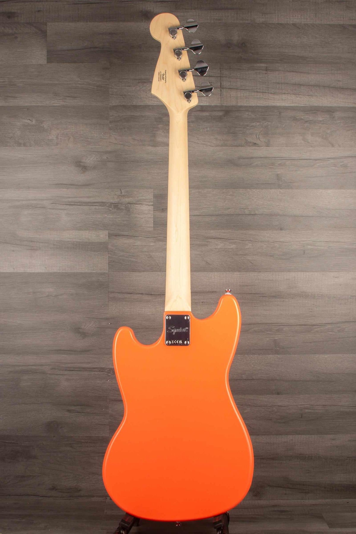Squier Sonic® Bronco™ Bass, Maple Fingerboard, White Pickguard, Tahitian Coral - MusicStreet