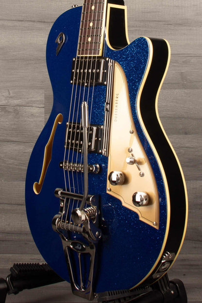 Duesenberg Starplayer Tv Electric Guitar In Blue Sparkle  With Hard Case