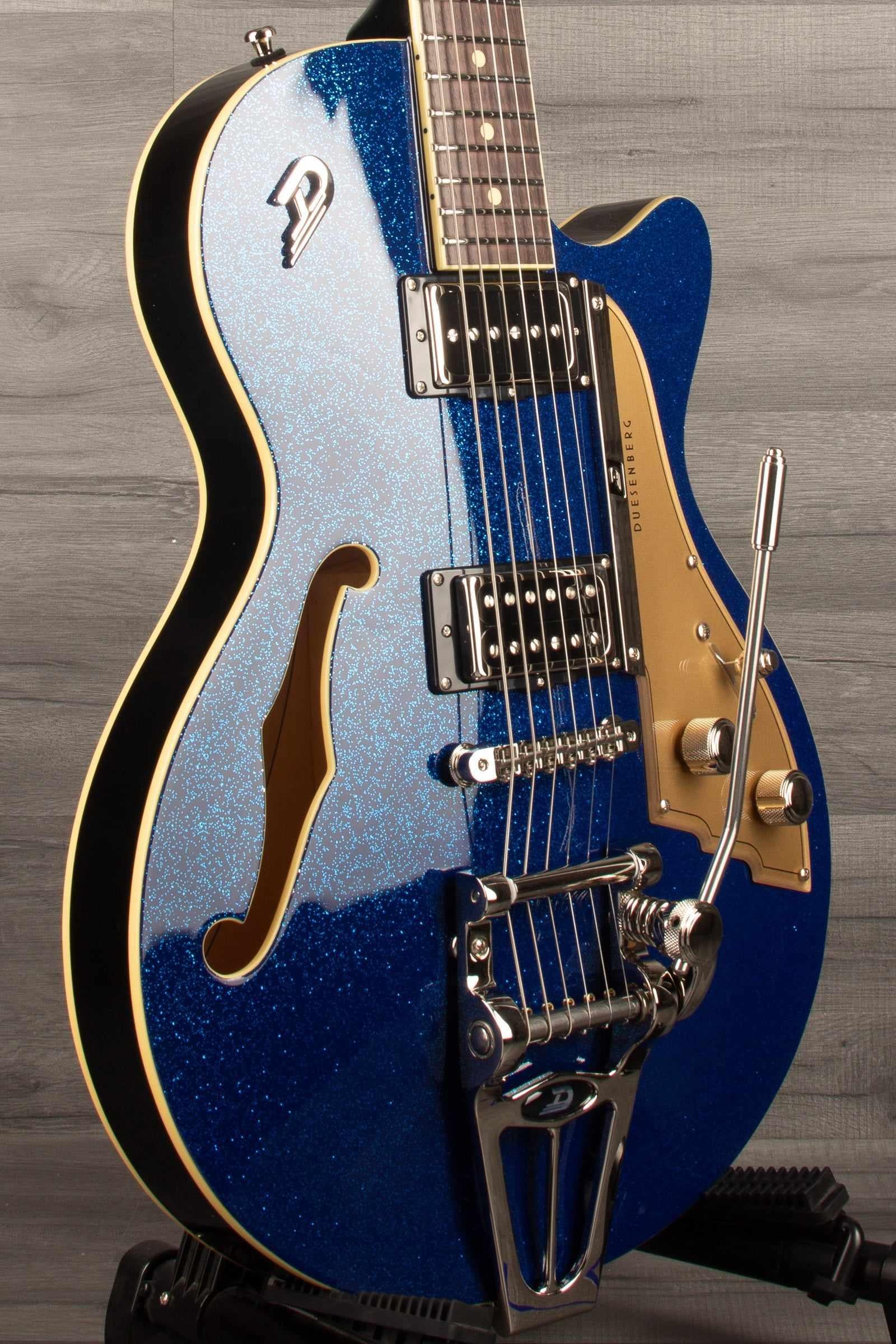 Duesenberg Starplayer Tv Electric Guitar In Blue Sparkle  With Hard Case