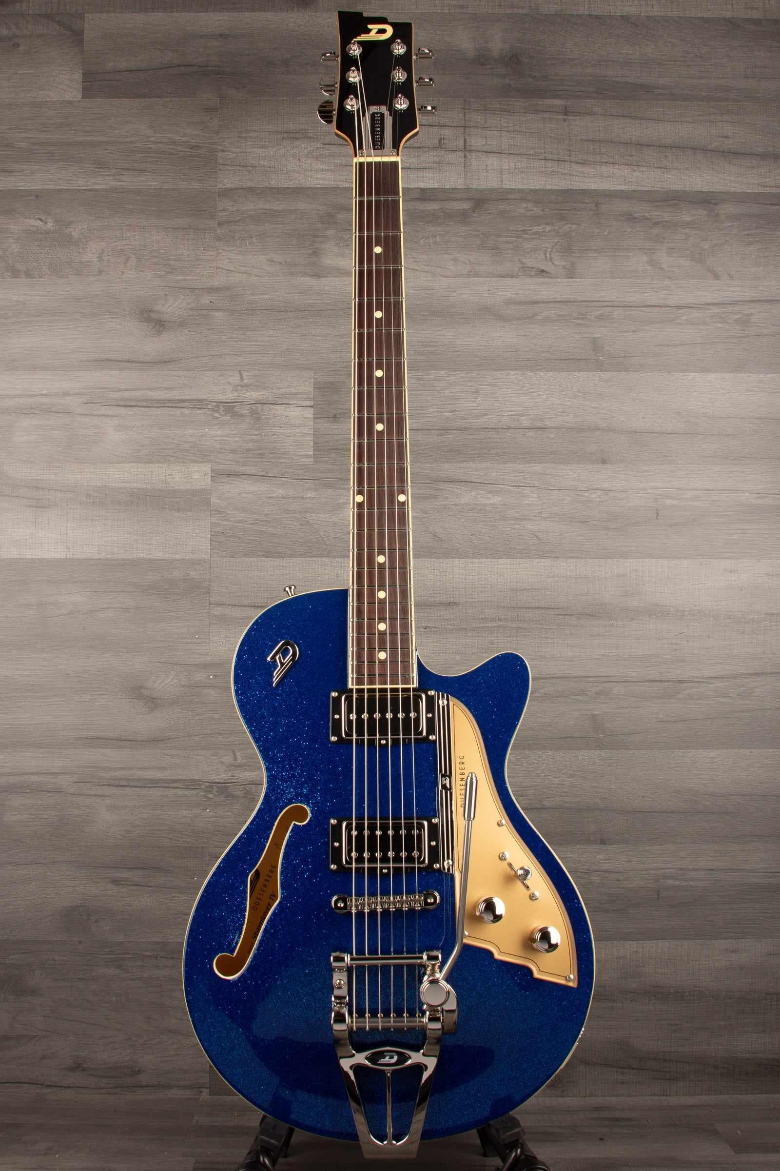 Duesenberg Starplayer Tv Electric Guitar In Blue Sparkle  With Hard Case